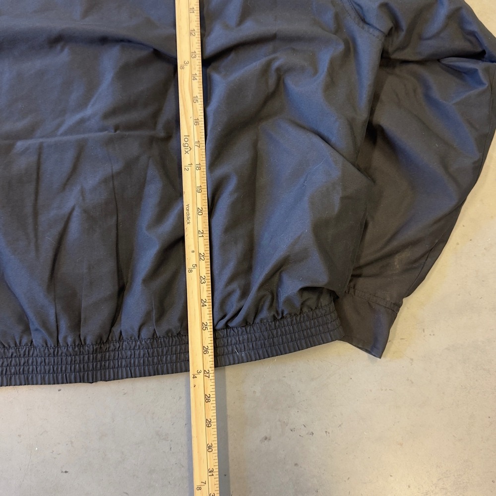 Chaps Mens XL Black Full Zip Harrington Jacket Windbreaker Plaid Lined Casual - Picture 5 of 6